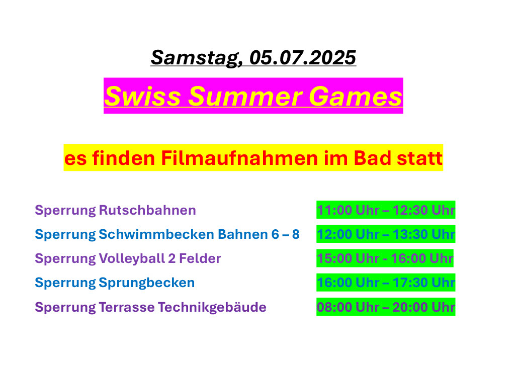 Swiss Summer Games